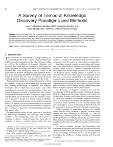 A survey of temporal knowledge discovery paradigms and methods
