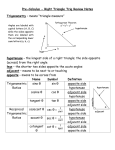 Right Triangle Trig Review notes
