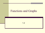 1.2 Functions and Graphs