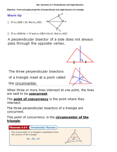 5.2 Bisectors of Triangles