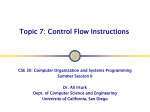 Control Flow Instructions - UCSD CSE