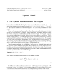 Expected Value II 1 The Expected Number of Events that Happen