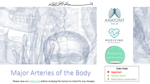 2-Major Arteries of the Body