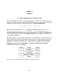 Chapter 2 Integers