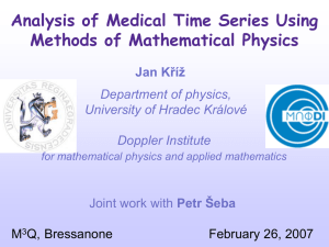 Analysis of medical time series using methods of