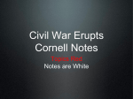 Civil War Erupts Cornell Notes
