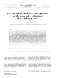 Reef-fish community structure and dynamics