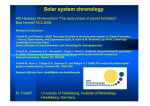 Solar system chronology