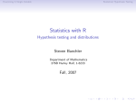 Statistics with R - Hypothesis testing and distributions