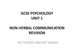 GCSE PSYCHOLOGY UNIT 1 – NON