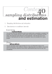 Sampling distributions and estimation