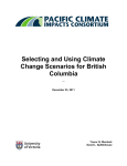 Selecting and Using Climate Change Scenarios for British Columbia