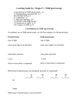 I. Introduction to NMR spectroscopy