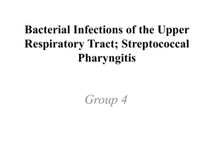 Bacterial Infections of the Upper Respiratory Tract