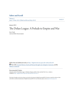 The Delian League: A Prelude to Empire and War