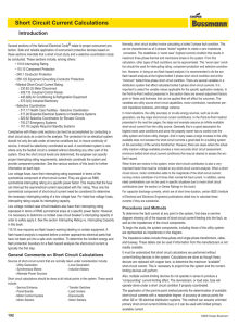 Short Circuit Current Calculations