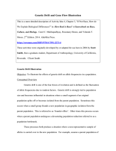 Genetic Drift and Gene Flow Activities