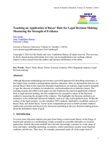 Teaching an Application of Bayes` Rule for Legal Decision