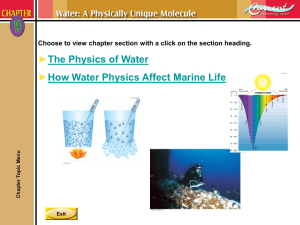 Chapter 09 - Water: A Physically Unique Molecule
