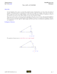 The LAW of COSINES