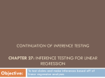 Inference Testing for Linear Regression