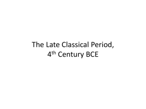 The Late Classical Period, 4th Century BCE