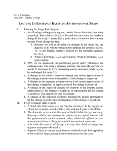Lecture 21: Exchange Rates and International Trade