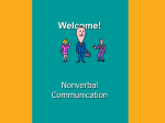 Welcome! Nonverbal Communication