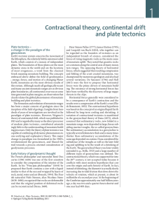 Contractional theory, continental drift and plate tectonics - Perso-sdt