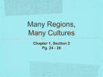 Many Regions, Many Cultures