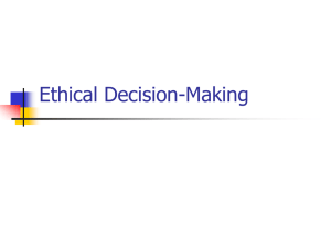 Ethical Decision-Making Guidelines and Tools