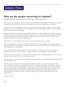 Who are the people converting to Judaism?