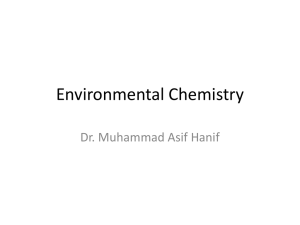 Environmental Chemistry - Dr. Muhammad Asif Hanif