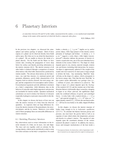 6 Planetary Interiors - Center for Integrative Planetary Science