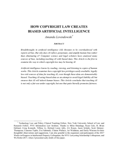 HOW COPYRIGHT LAW CREATES BIASED ARTIFICIAL