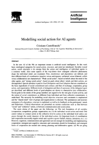 Artificial Intelligence Modelling social action for AI agents