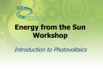 Introduction to Photovoltaics Powerpoint