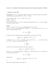 Lecture 14: Cumulative Distribution Functions and Continuous