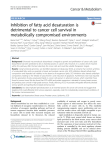Inhibition of fatty acid desaturation is detrimental to cancer cell