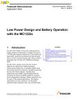 Low Power Design and Battery Operation with the MC1322x
