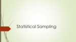 Statistical Sampling