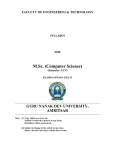 M.Sc. (Computer Science) - Guru Nanak Dev University