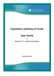 Ingredient Labelling of Foods User Guide
