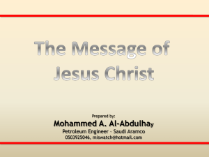 The Message of Jesus Christ PPTX