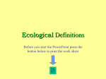 Ecological Definitions