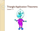 7.1- Triangle Application Theorems