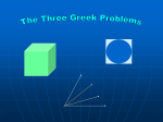 History of the Three Greek Problems