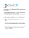 1 Activity Sheet Confidence Intervals and Plausible Values This