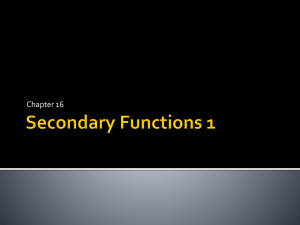 Secondary Functions 1 - Appoquinimink High School