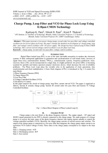 Charge Pump, Loop Filter and VCO for Phase Lock